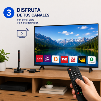 Antena Señal Hogar HD Canales de siempre, sin pagar de más.