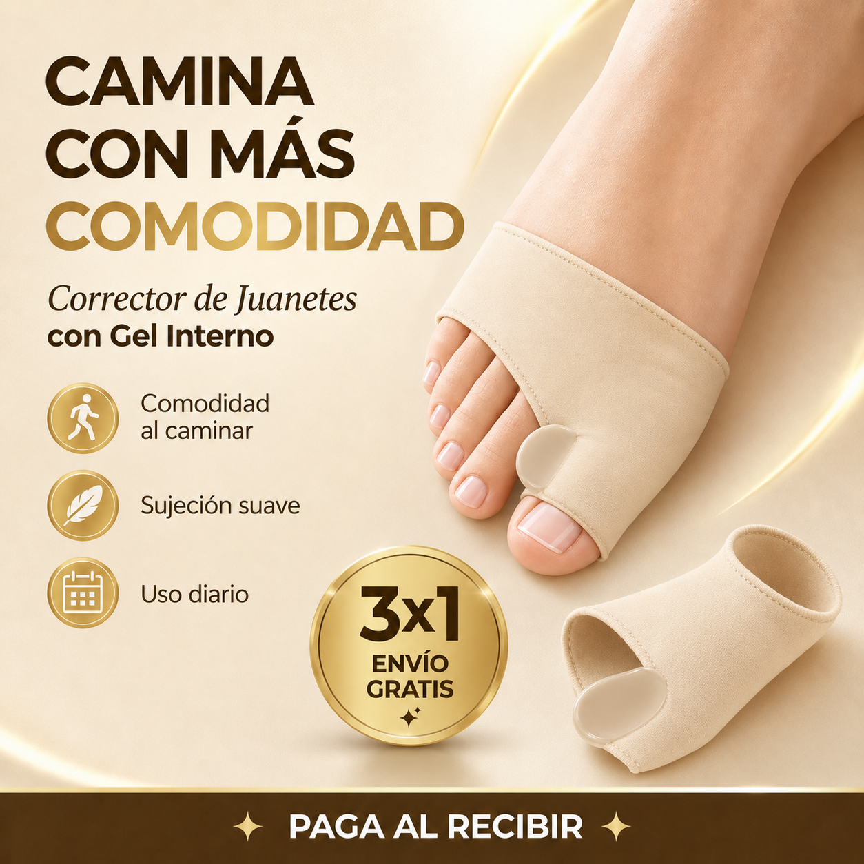 Alivia la presión del juanete y camina con más comodidad (6 Unidades)