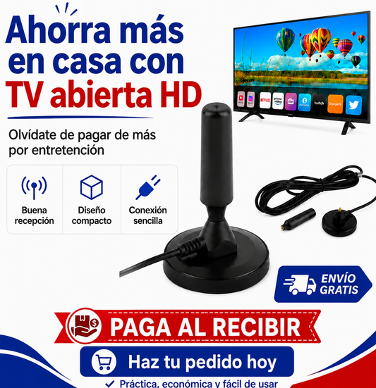 Antena Señal Hogar HD Canales de siempre, sin pagar de más.